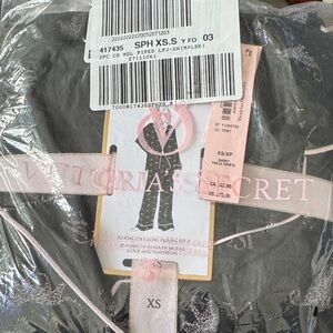 Victoria's Secret Black Modal Soft Long Pajama Set with Cheetah design- XS Short